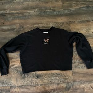 Holister butterfly hoodless sweatshirt